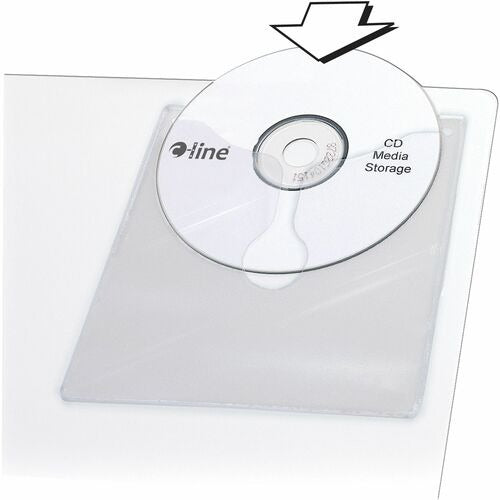 C-LINE C-line CLI70568 Self-adhesive Cd Dvd Holders 10-pack