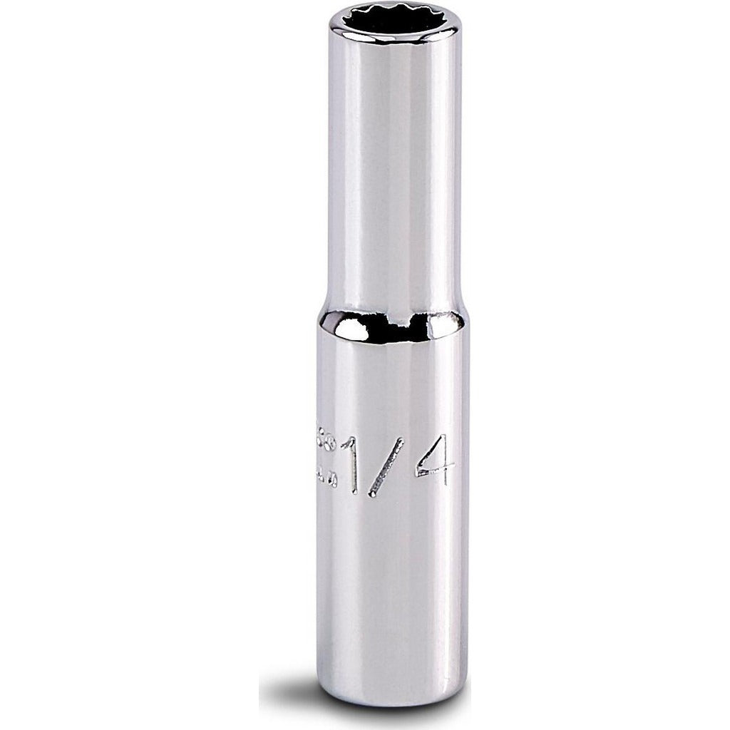 PROTO Proto J4708LT Deep Hand Socket 1/4 Inch 12-point