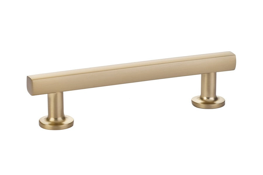 EMTEK Emtek 86454US4 Freestone Cabinet Pull 4in Ctc Satin Brass