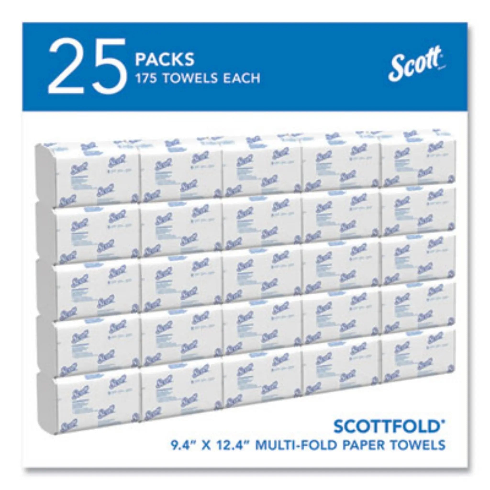 KIMBERLY-CLARK Kimberly-Clark KCC01980 Pro Scottfold Multifold Paper Towels 9.4 x 12.4 in 175/Pack 25/Carton