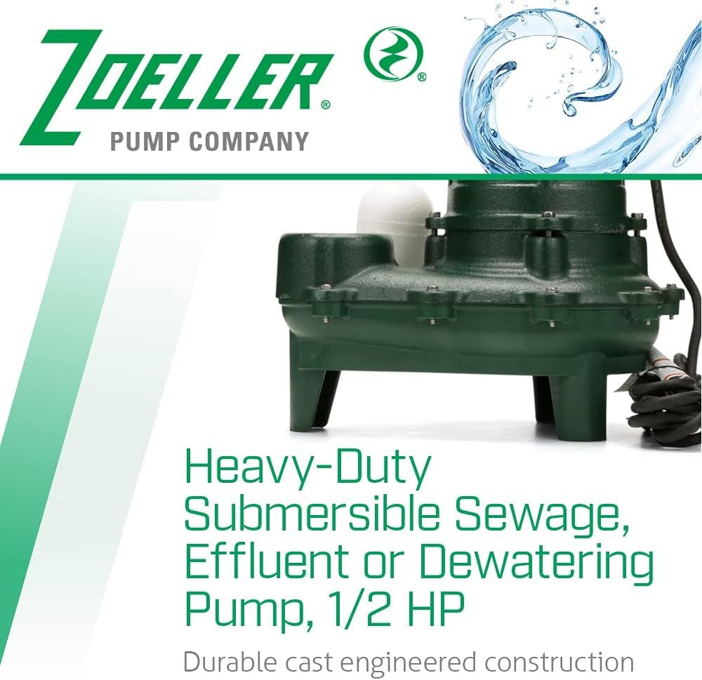 ZOELLER ZOELLER 267-0001 Waste-Mate Sewage Pump 1/2 HP Submersible