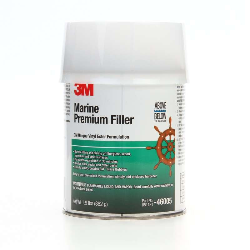 3M 3M 7000120451 Marine Premium Filler 46005 (1 Quart, 6 per Case)