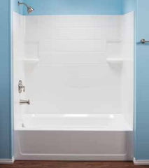 Mustee 670WHT Fiberglass Bathtub Wall Surround, White