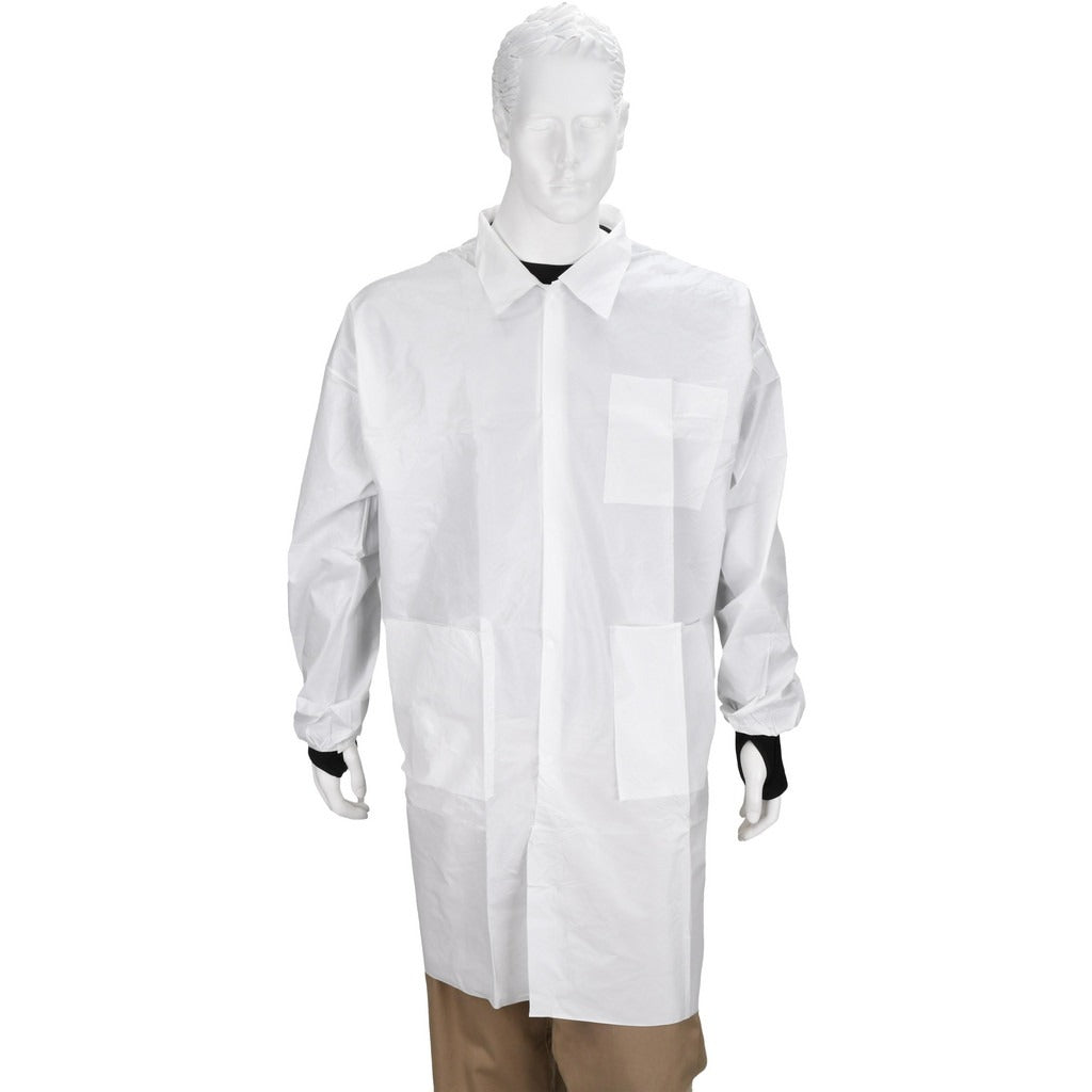 PRO-SAFE Pro-safe KM-LC3-WE-KG-MED Iso Class 4 Lab Coat Medium 30pk