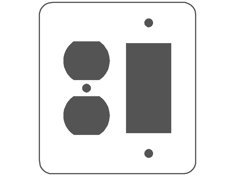 MULBERRY METAL PRODUCTS Mulberry Metal Products 79672 2-Gang Painted Metal Wallplate Princess Size
