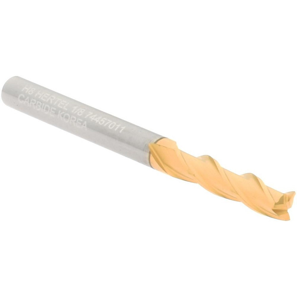 HERTEL Hertel 750524 Square End Mill 1/8 in 3 Flute Solid Carbide Tin