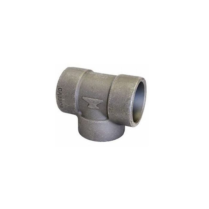 Anvil 0362030603 Reducing Tee: Steel, 2 in x 2 in x 1/2 in Pipe Size, Class 3000, Socket