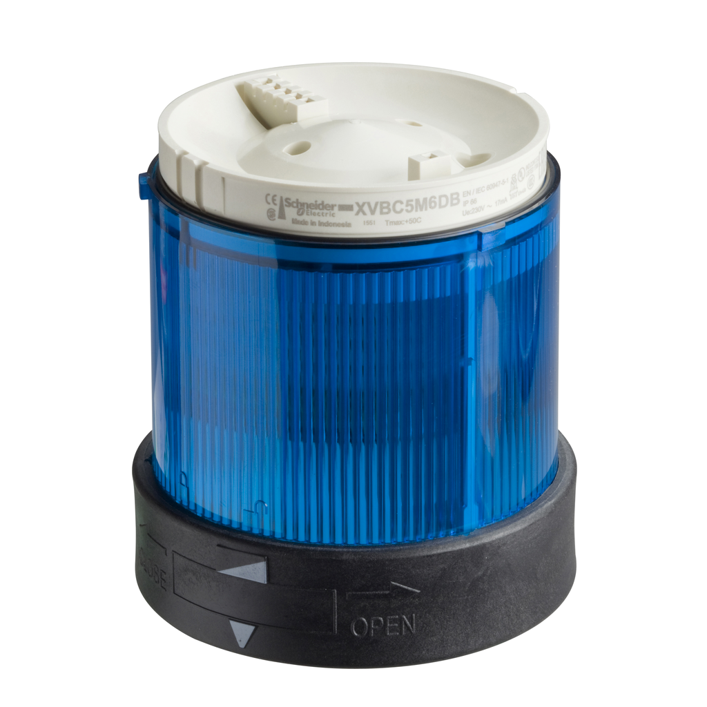 Schneider Electric XVBC36 Blue Polycarbonate Steady LED Beacon Lens Unit 70 mm