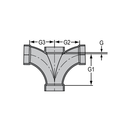 Spears P500-030C 3 CPVC LW Double Fixture Fitting HXHXHXH