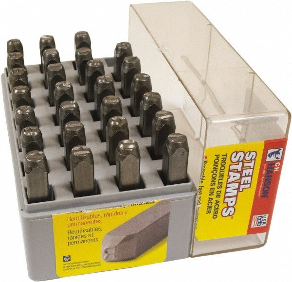C H HANSON C.h. Hanson 25050 Reverse Stamp Set 1/16 Inch 27 Piece
