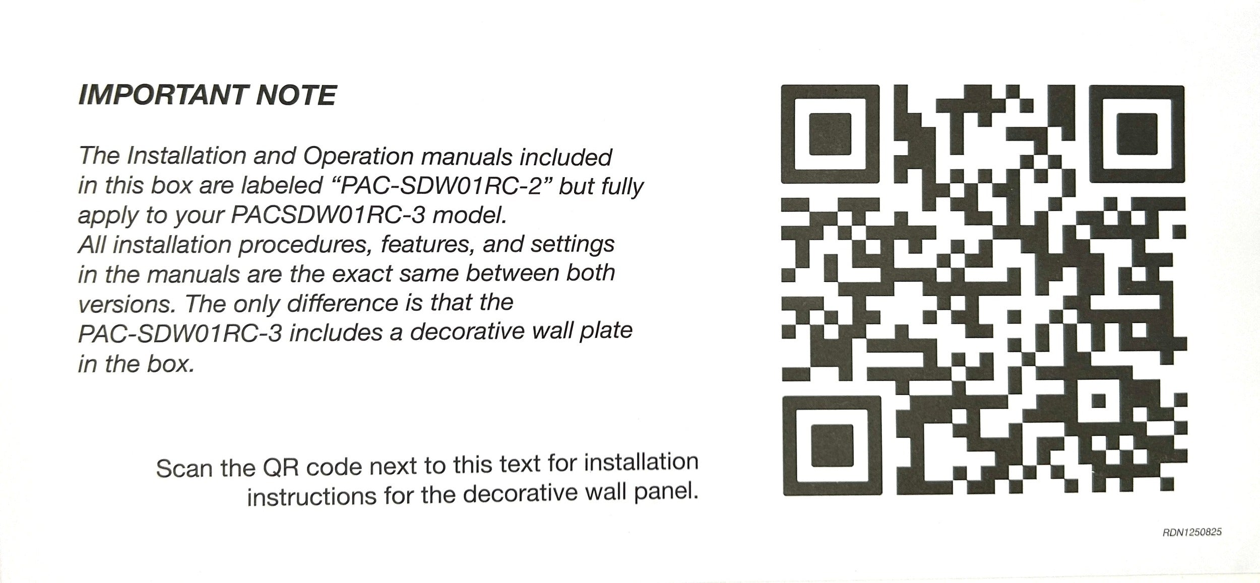 MITSUBISHI ELECTRIC Mitsubishi Electric PAC-SDW01RC-3 Simple Ductless Wired Remote Controller (with Wall Plate)