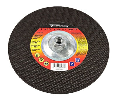 FORNEY Forney Industries 71883 Type 27 Grinding Wheel 9x1/4 Metal