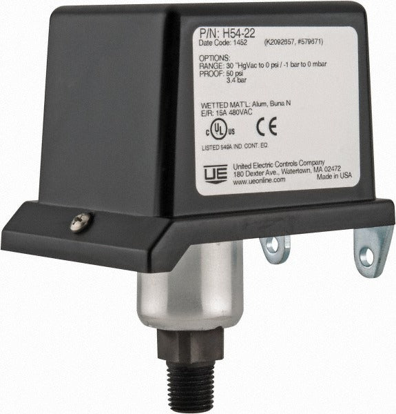 UNITED ELECTRIC CONTROLS United Electric Controls H54-22 Diaphragm Pressure Switch