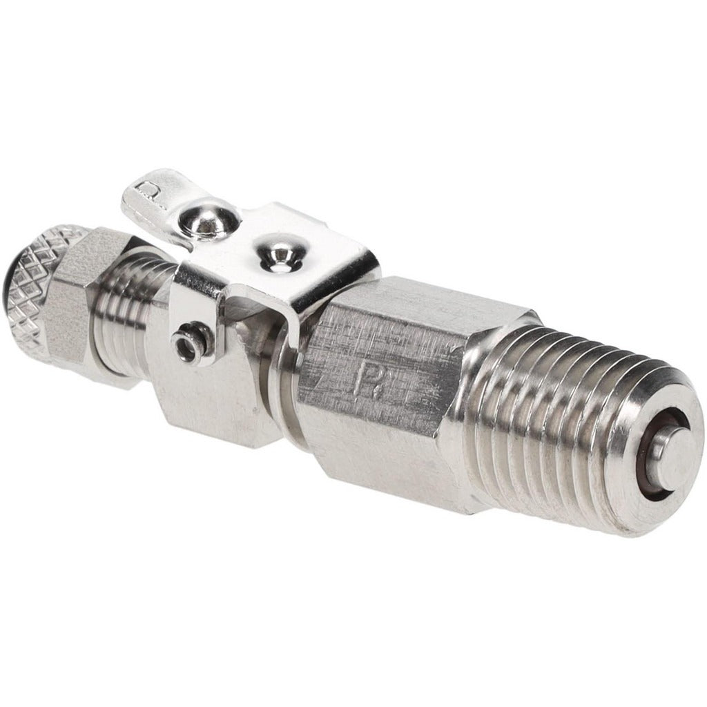 PARKER Parker 398PSS-4-4 Shutoff Pipe Coupler 1/4 in Compression X Mnpt
