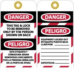 ACCUFORMNMC Accuformnmc SPLOTAG1 Lockout Danger Tag Vinyl