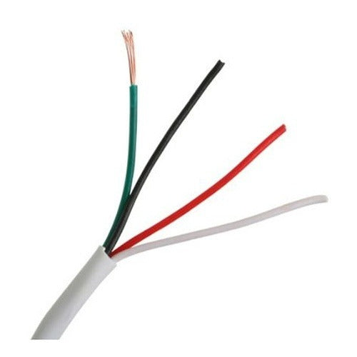 WIREPATH Wirepath SB-224-500-WHT 22AWG 4C Shielded Security Cable 500ft