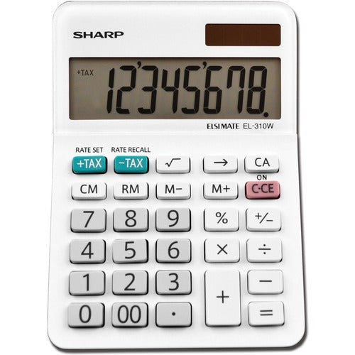 SHARP Sharp SHREL310WB 8-digit Desktop Calculator Solar