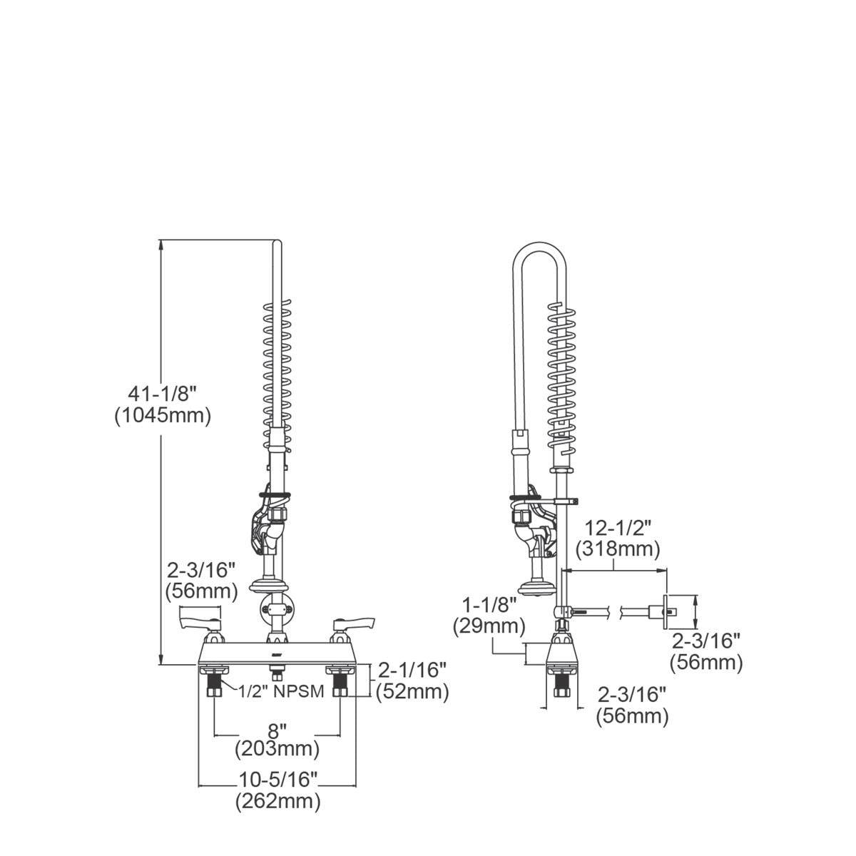 BSC PREFERRED Bsc Preferred LK843LC Centerset Deck Mount Faucet 1.2 Gpm