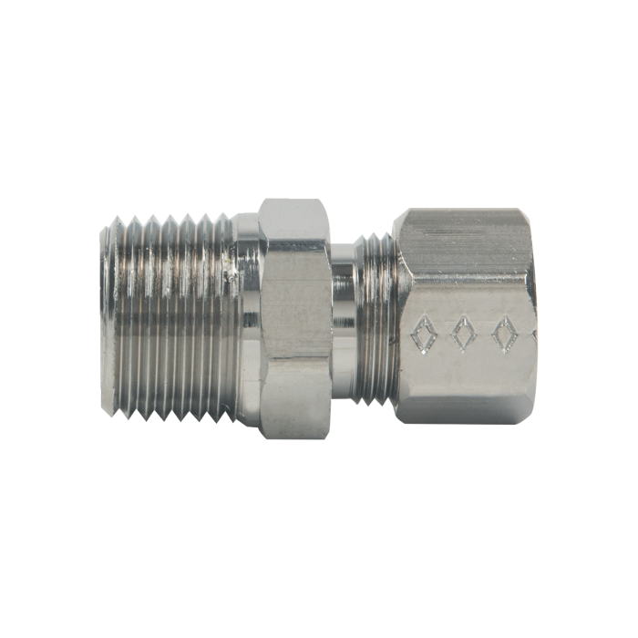 BrassCraft 68-6-6X C 3/8 in. O.D. Compression x 3/8 in. MIP No-lead Brass Compression Male Adapter Fitting in Chrome