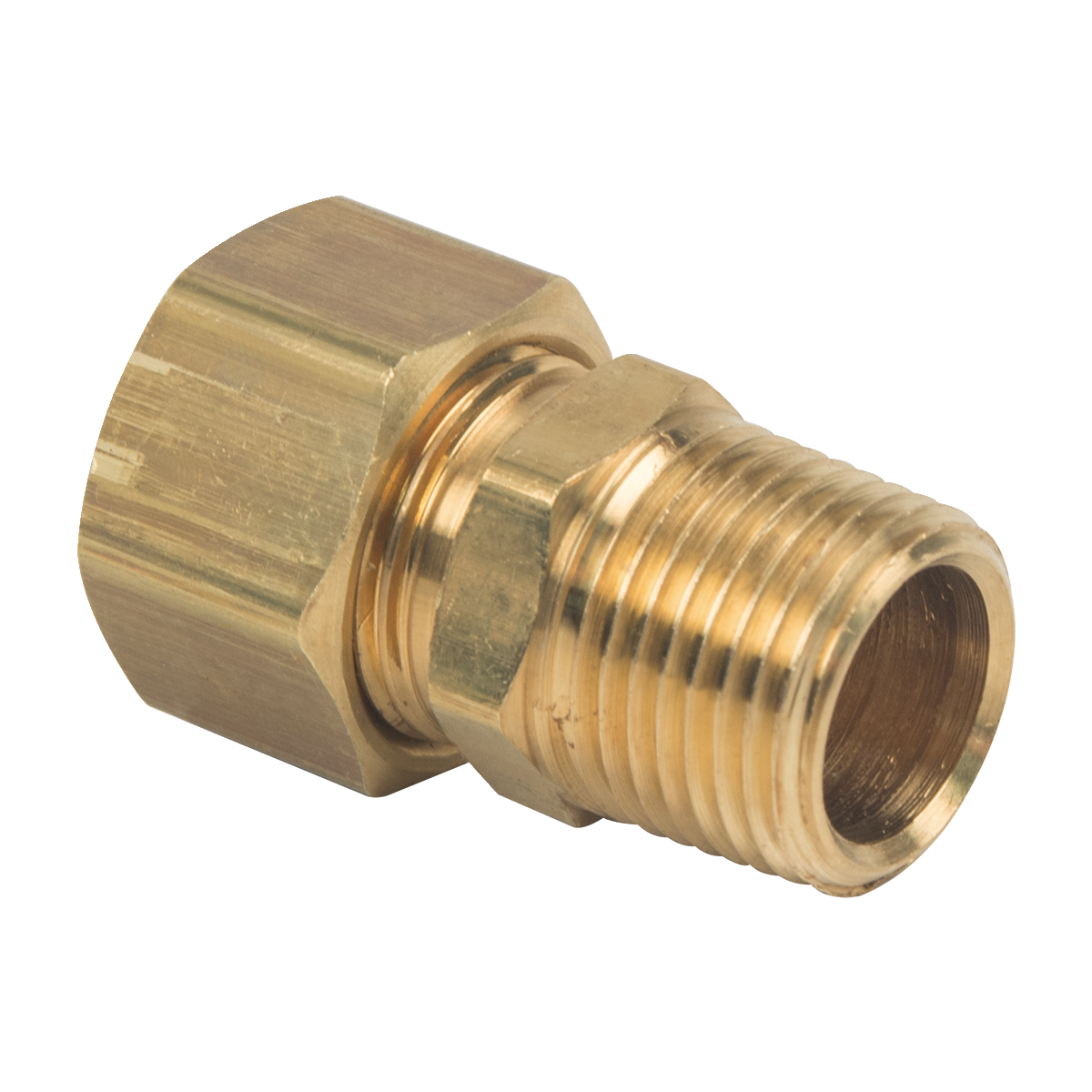 BrassCraft 68-8-4X 1/2 in. O.D. Compression x 1/4 in. MIP No-lead Brass Compression Male Reducing Adapter Fitting