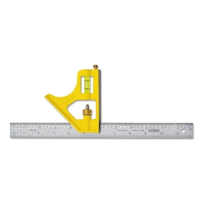 Stanley 46-123 Combination Square 12 inches Die-Cast Metal Yellow