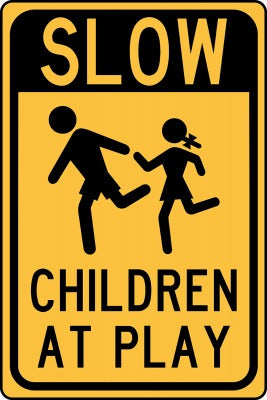 HILLMAN Hillman Fasteners 840020 Children at Play Sign 18x12