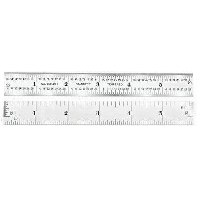 L.S. Starrett 51343 Steel Rule 6 in 4R Replacement MPN