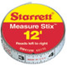 L.S. Starrett 66634 Measure Stix Steel Measuring Tapes 1/2 in x 6 ft