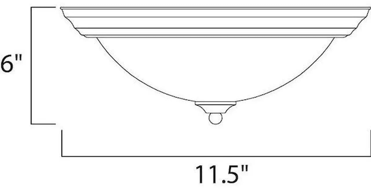 MAXIM LIGHTING Maxim Lighting 5840MRSN Essentials 1-Light Flush Mount 120V (11.5 in)