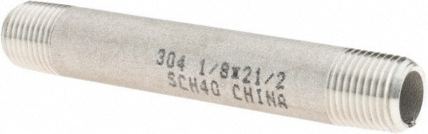VALUE COLLECTION Value Collection 4BN1/8*21/2 Ss Pipe Nipple 1/8 in Sch 40
