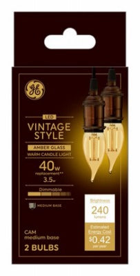GE G E Lighting 42152 4W Led Vintage Candelabra Bulb 2 Pack