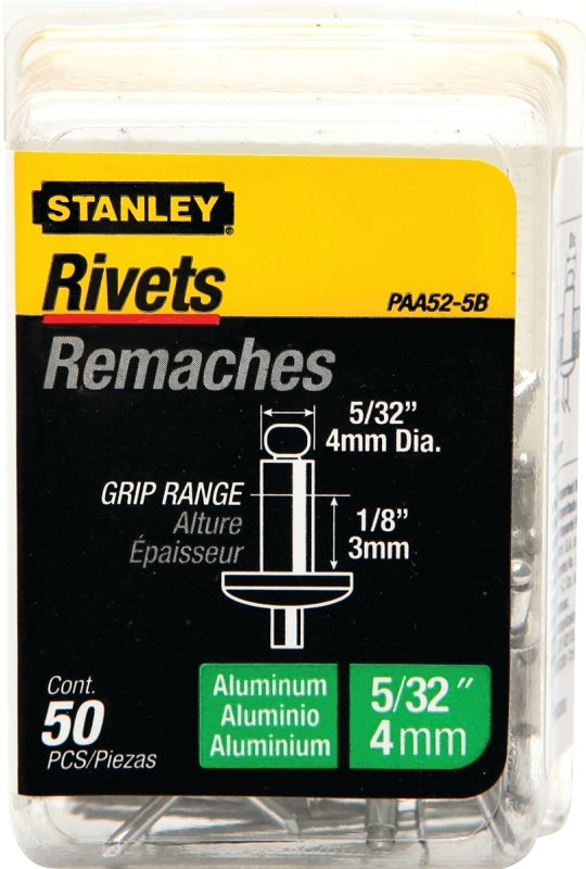 STANLEY Stanley PAA52-5B Aluminum Rivets 5/32 x 1/8 50 Pack