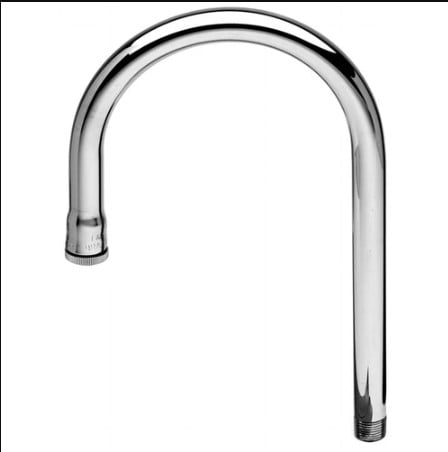 T&S Brass 119X Rigid Gooseneck Faucet, 2-3/4 Spread, 8-3/4 H, 5-1/4 Clearance