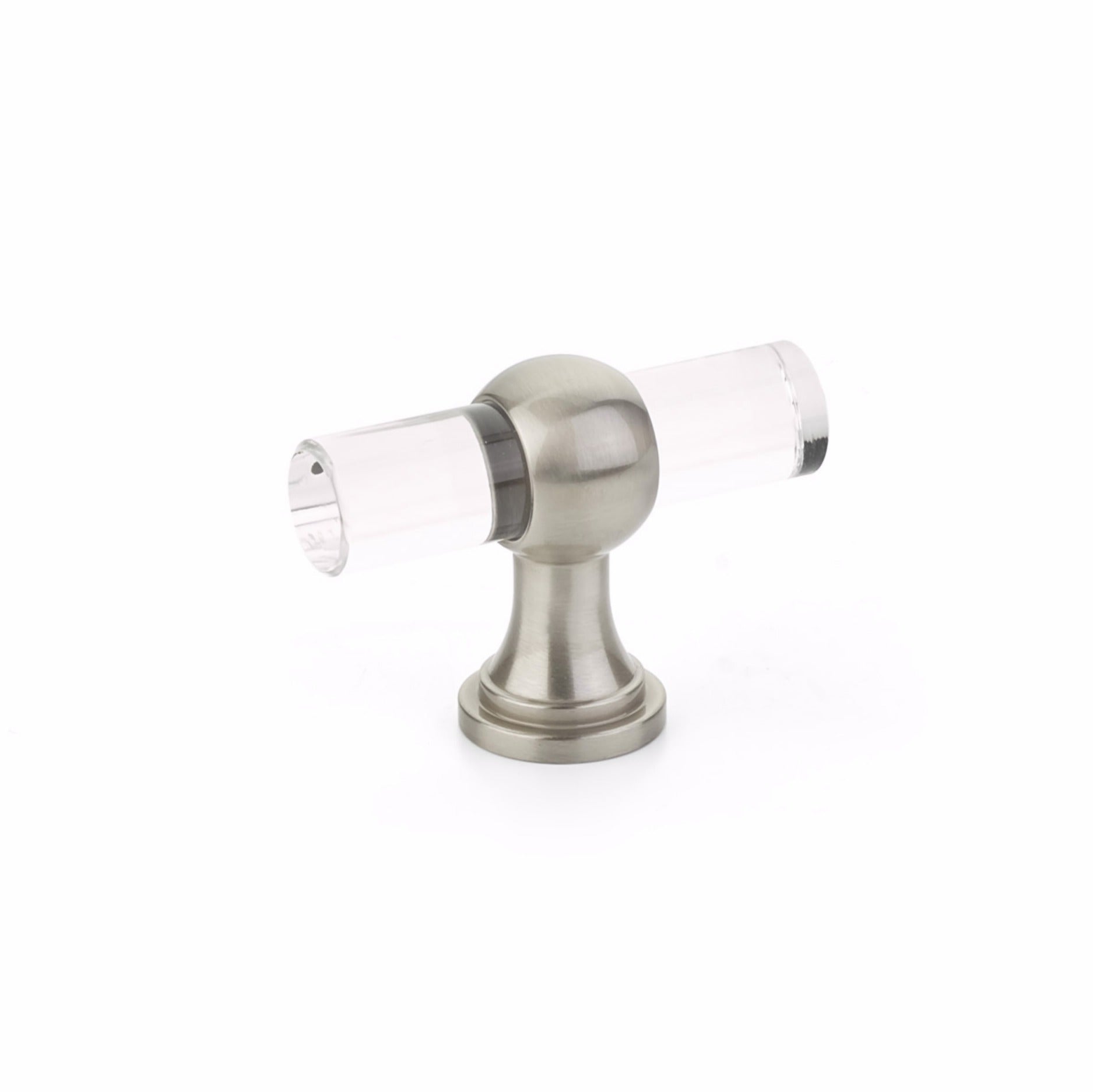 SCHAUB Schaub 411-15 Lumiere Cabinet T Knob Acrylic Satin Nickel