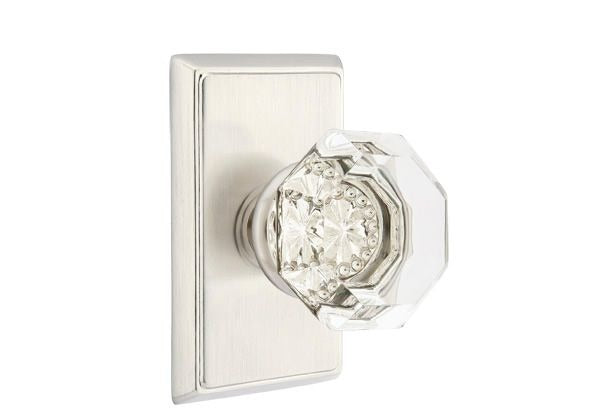 EMTEK Emtek 8221OTUS15 Old Town Glass Privacy Knob Satin Nickel