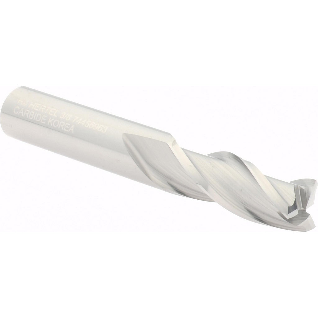 HERTEL Hertel 750010 Square End Mill 3/8 in 3 Flute Solid Carbide