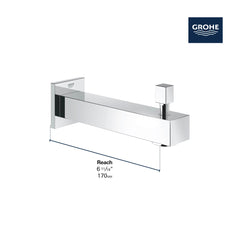 GROHE 13307000 Eurocube Diverter Tub Spout in StarLight Chrome