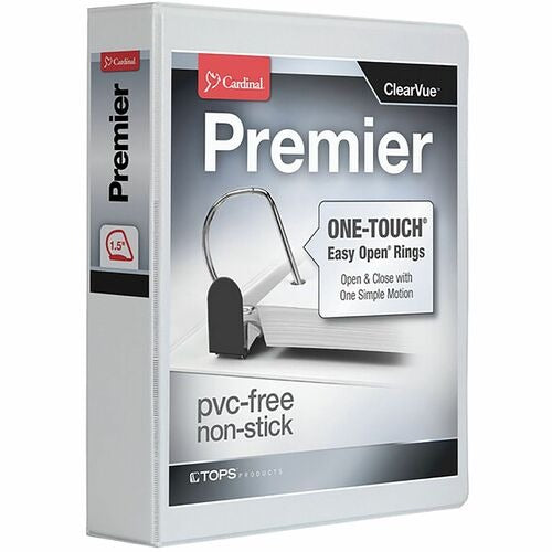 CARDINAL Cardinal CRD10310 1.5 Inch Slant-d Ring Binder White Ezopen