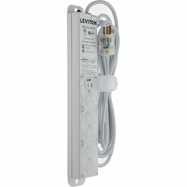 LEVITON Leviton 5306M-1S5 Surge Outlet Strip 6-outlet Hospital