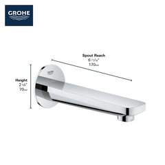 GROHE 13381001 Lineare Non-Diverter Tub Spout in Chrome