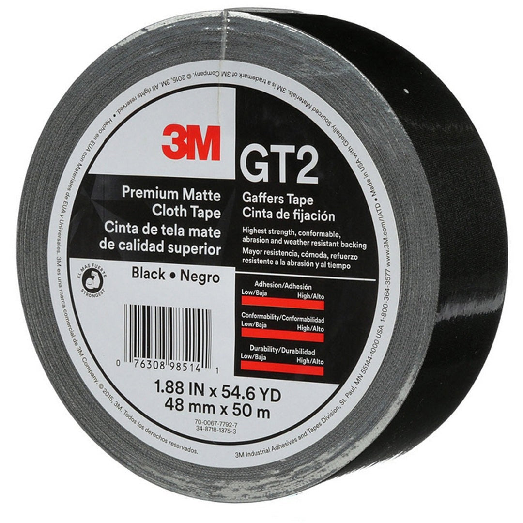 3M 3M GT2 gaffers cloth tape 54.60 yd x 1.90 in (1 roll) MMMGT2