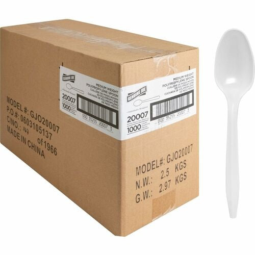 GENUINE JOE Genuine Joe GJO20007 Disposable Plastic Spoons 1000ct