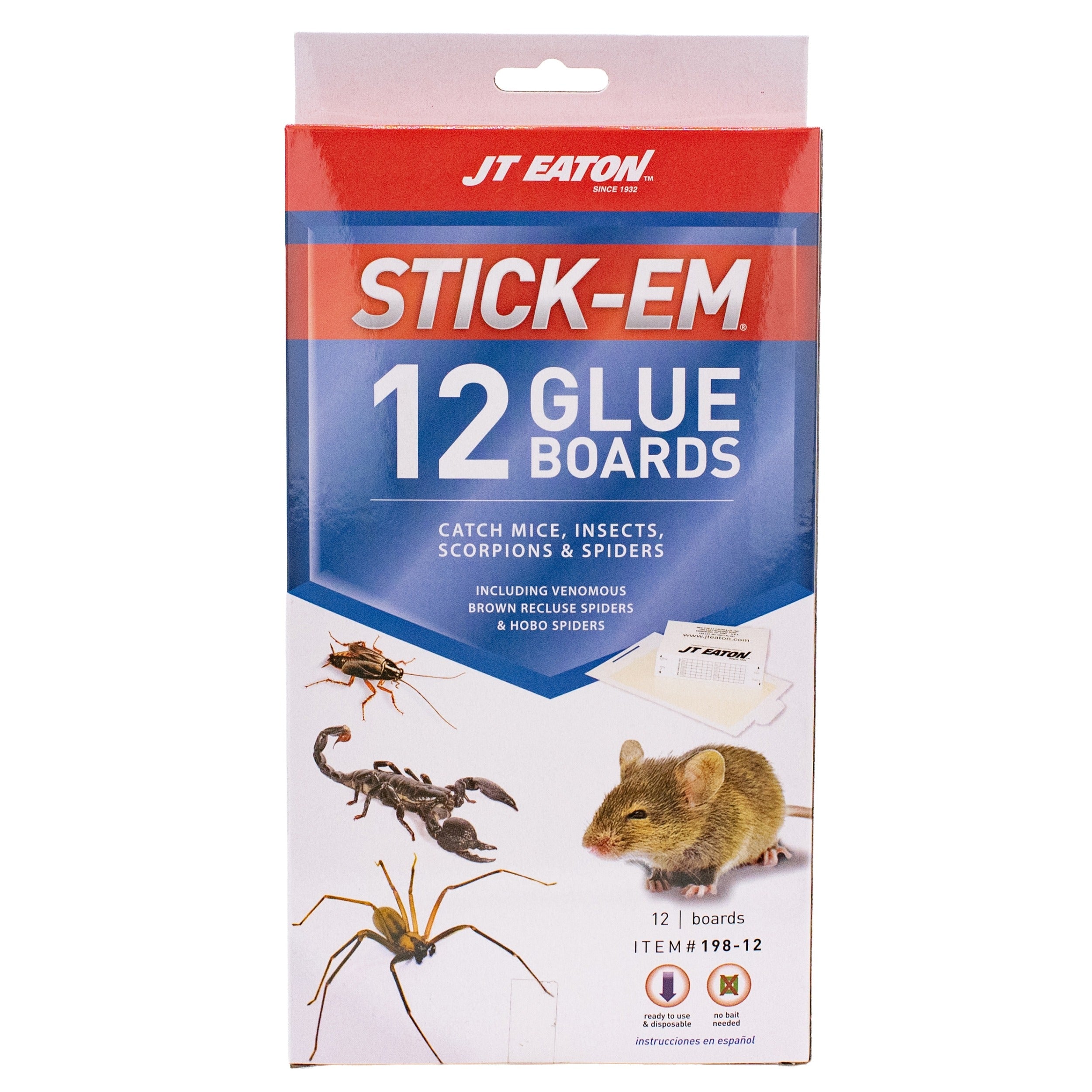 JT EATON Jt Eaton 198-12 Stick-Em Pest Catcher Pack of 12