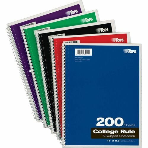 TOPS Tops TOP65581 Five-subject Wirebound Notebook
