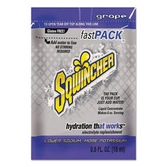 Sqwincher 159015302 Fast Pack Drink Mix Grape 0.6 fl oz Pack Yields 6 oz