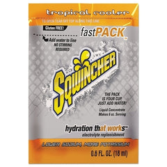 Sqwincher 159015309 Fast Pack Drink Mix Tropical Cooler 0.6 fl oz Pack Yields 6 oz