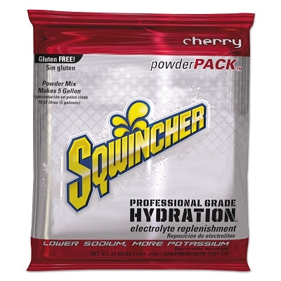 Sqwincher 159016401 Powder Packs Cherry 47.66 oz Pack Yields 5 gal