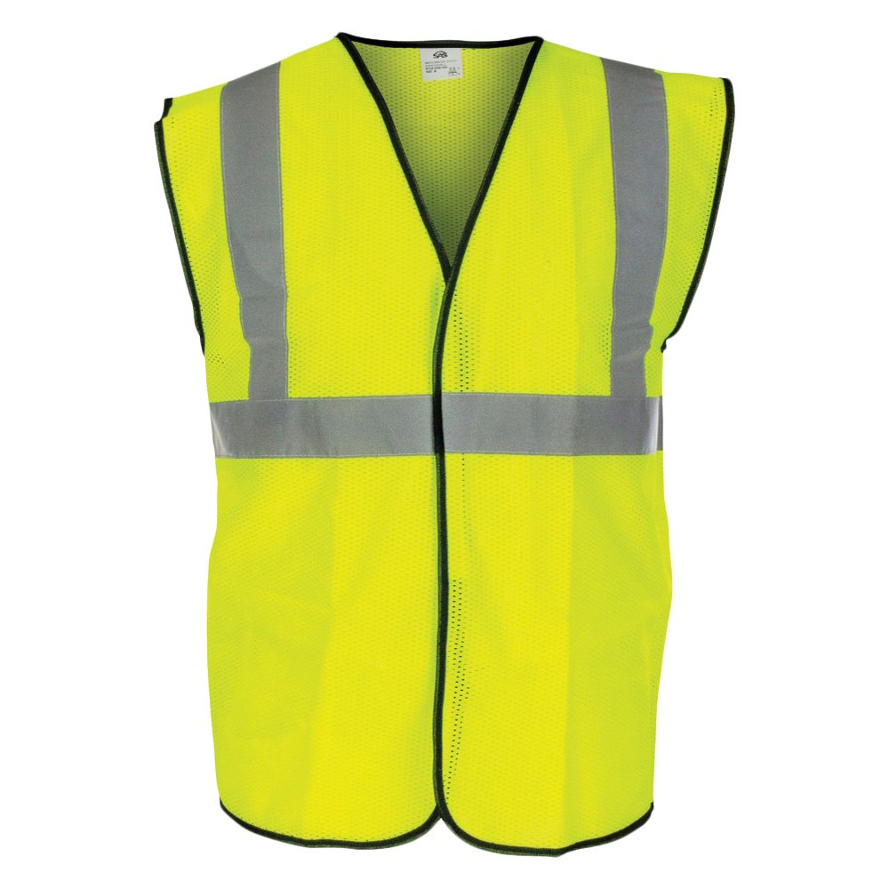 SAS Safety 690-1211 Safety Vest, Class 2 Yellow with 2 inch Reflective Tape, 2X-Large