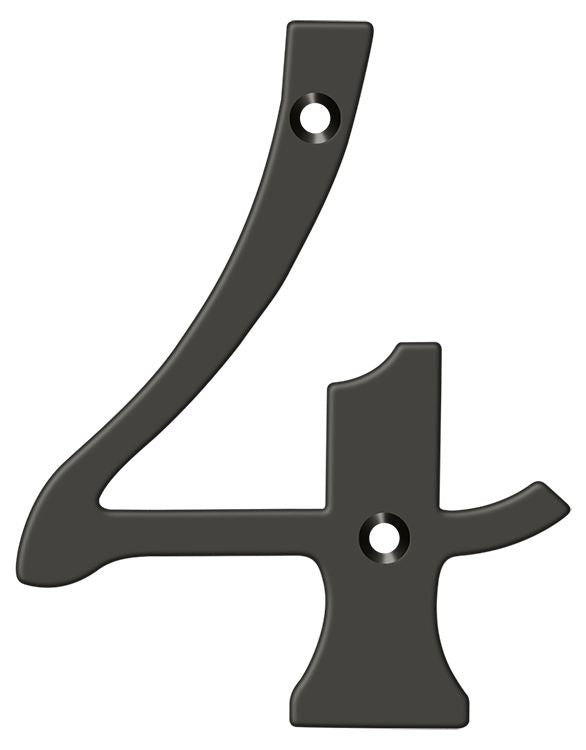 DELTANA Deltana RN6-4U10B Solid Brass House Number 6 Oil Rubbed Bronze