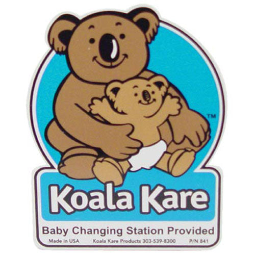 Changing Station Plaque 4 in x 4 1/2 in for Koala Kare Products 310-28